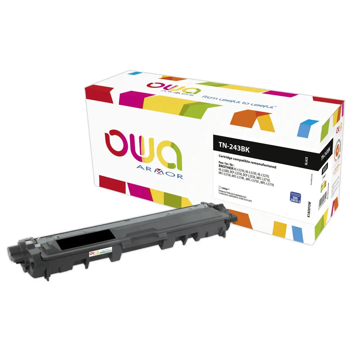 Lasercartridge ARMOR équiv. Brother TN243 Zwart