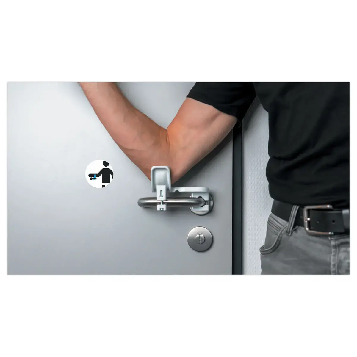 2 deurgreep, handsfree opening adapter, handicap/hygiëne