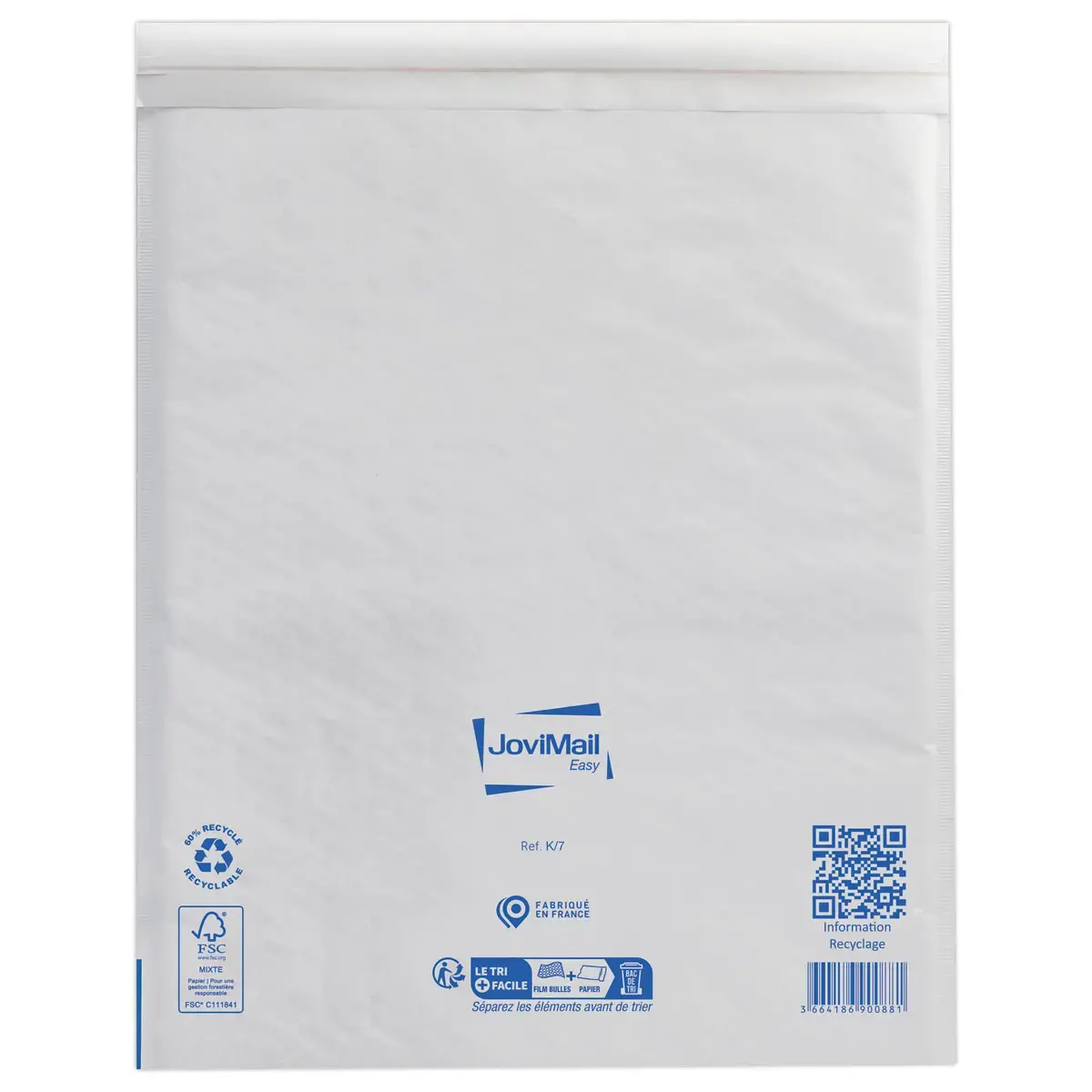 50 Witte gewatteerde omslagen met luchtkussens Sealed Air - 350 x 470 mm - JOVIMAIL