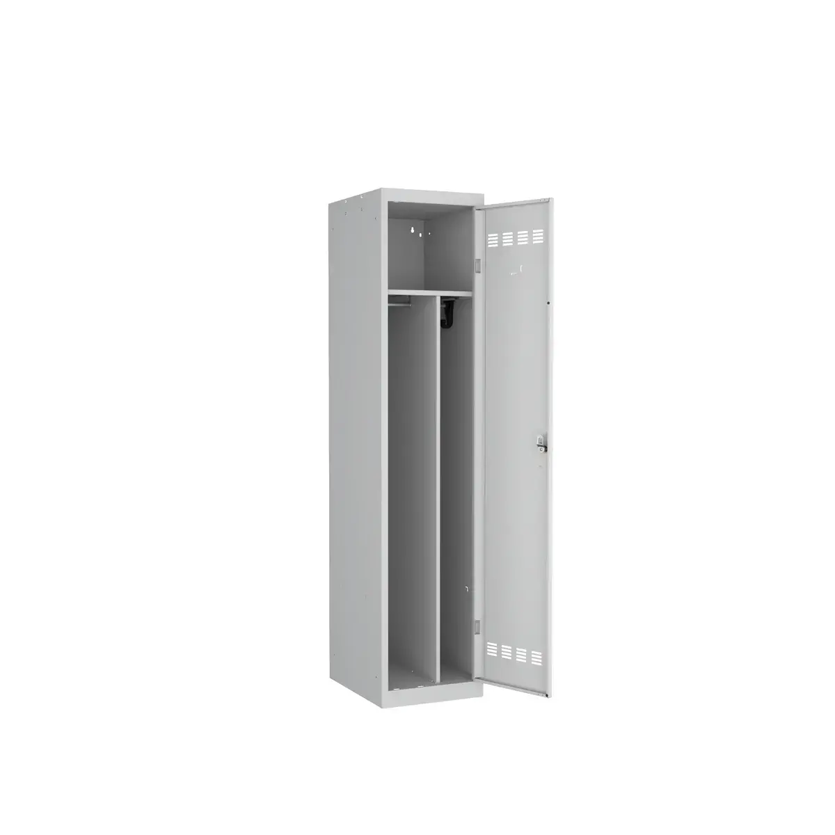 Werkplaatsvestiaire ind.schoon, 1 kol, H180x L40xP50 cm grijs/grijs