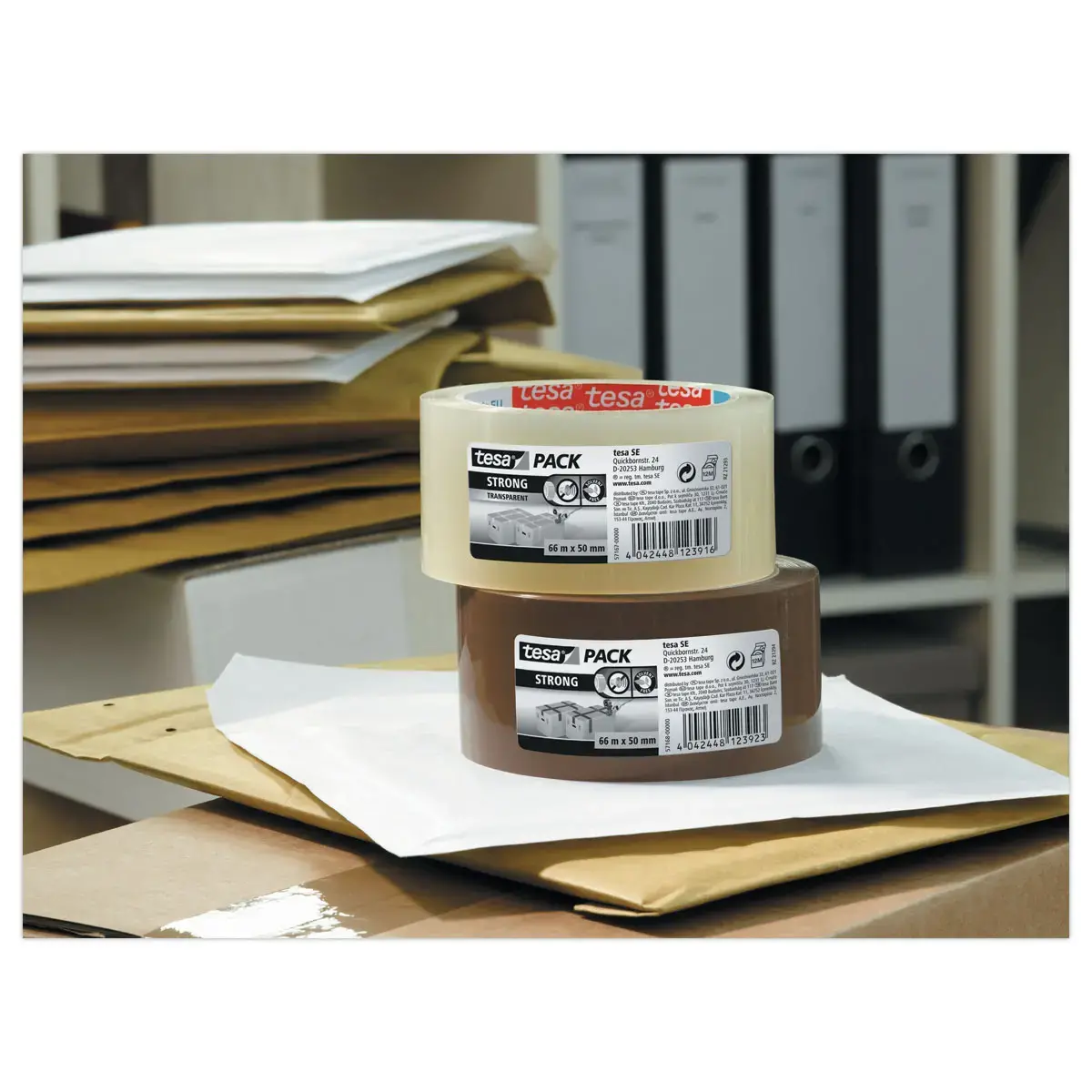 Rol verpakkingstape van polypropyleen - Transparant - 100 m x 50 mm - TESA