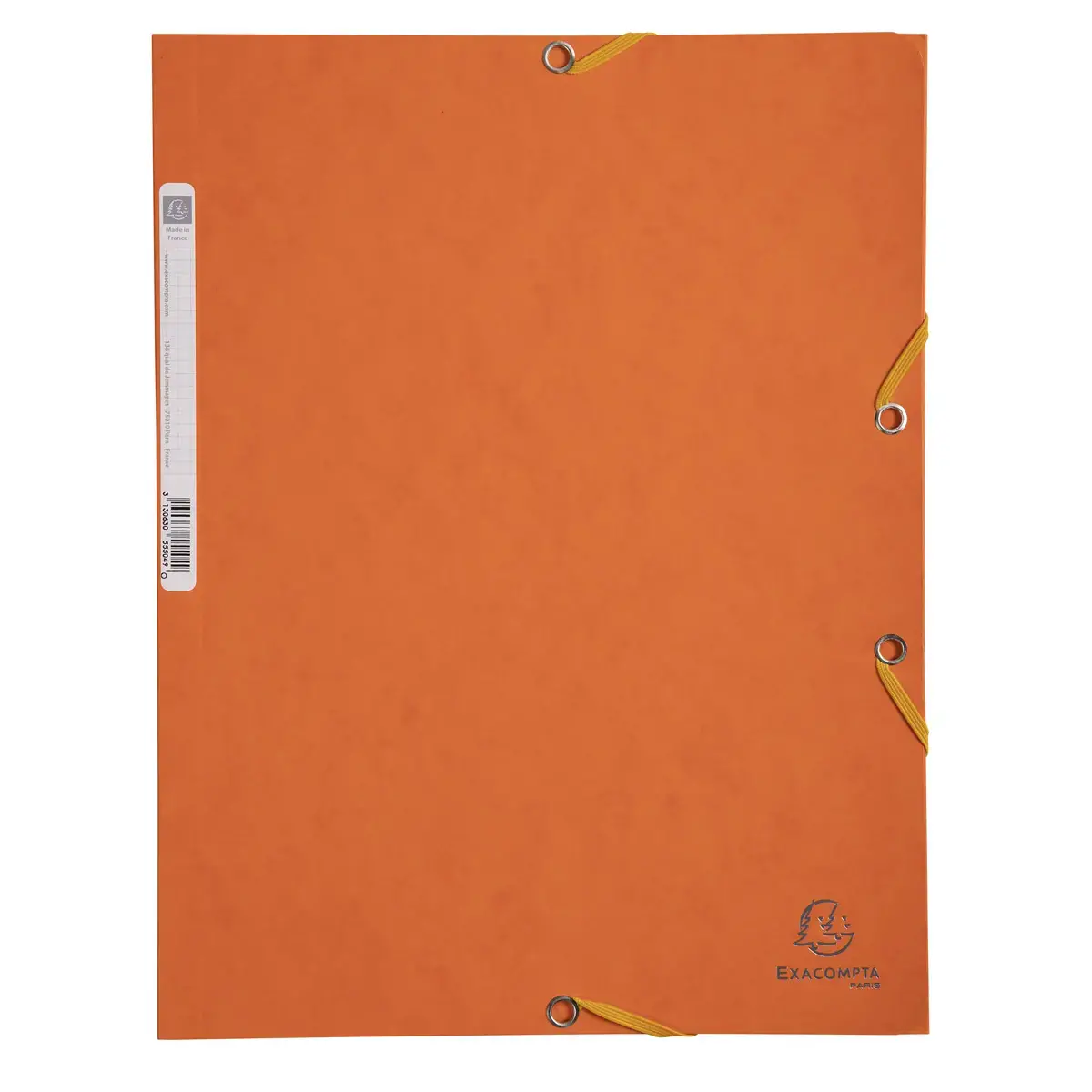 Map 3 kleppen met elastieken van glanskarton - Oranje - EXACOMPTA