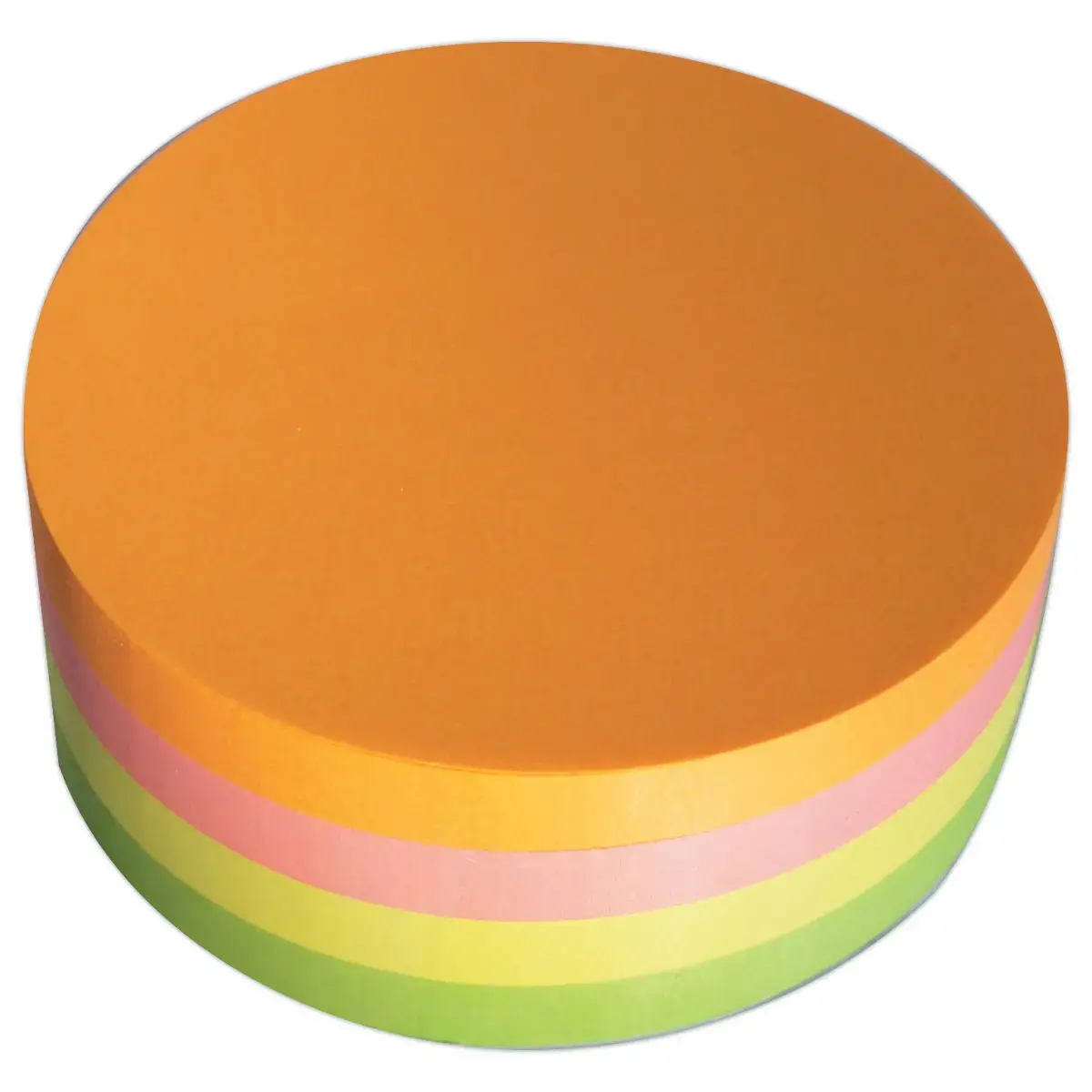 Ronde blok 320 memoblaadjes - FIDUCIAL&Oslash; 7 cm - Diverse kleuren 
