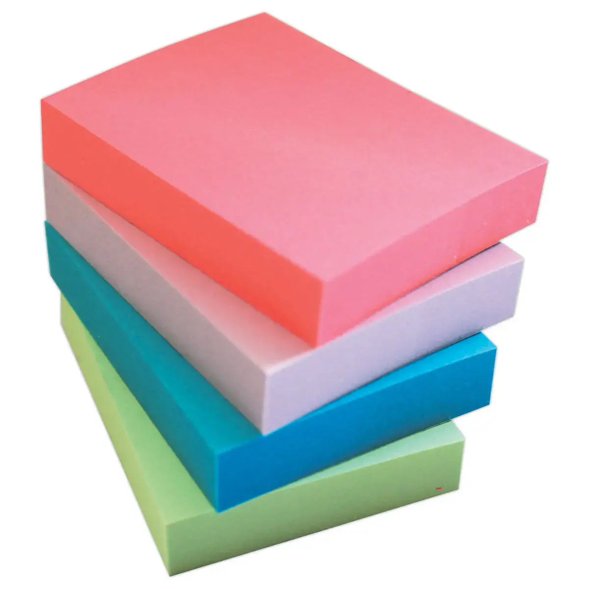012 Blokken herpositioneerbare memoblaadjes - 3,8 x 5,1 cm - Diverse felle kleuren - FIDUCIAL