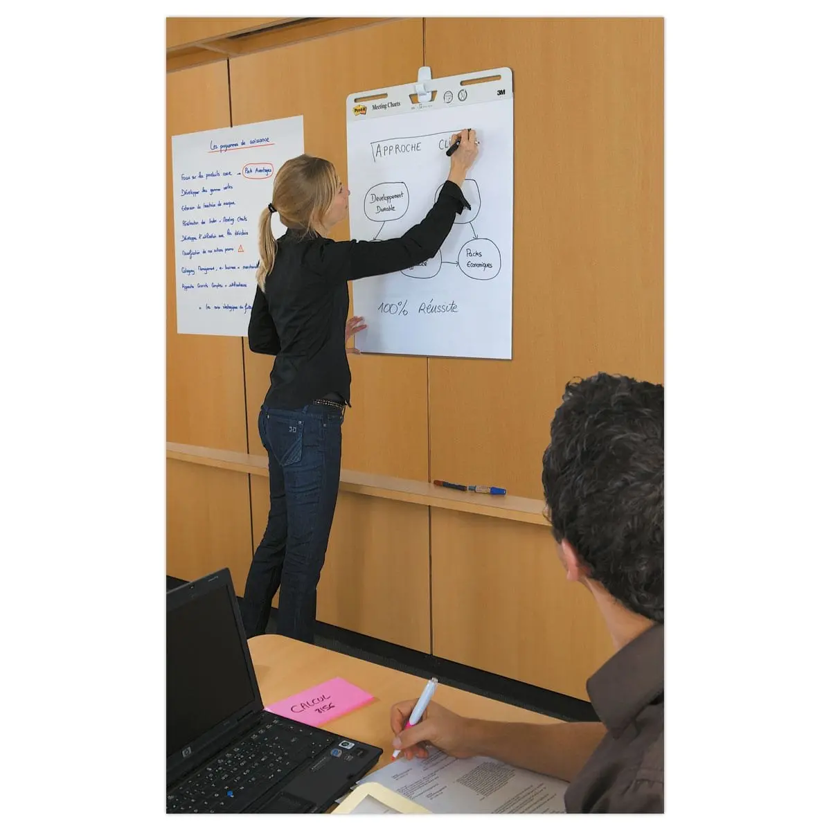 3  Karton van klevende paperboards - Meeting Charts - POST IT 