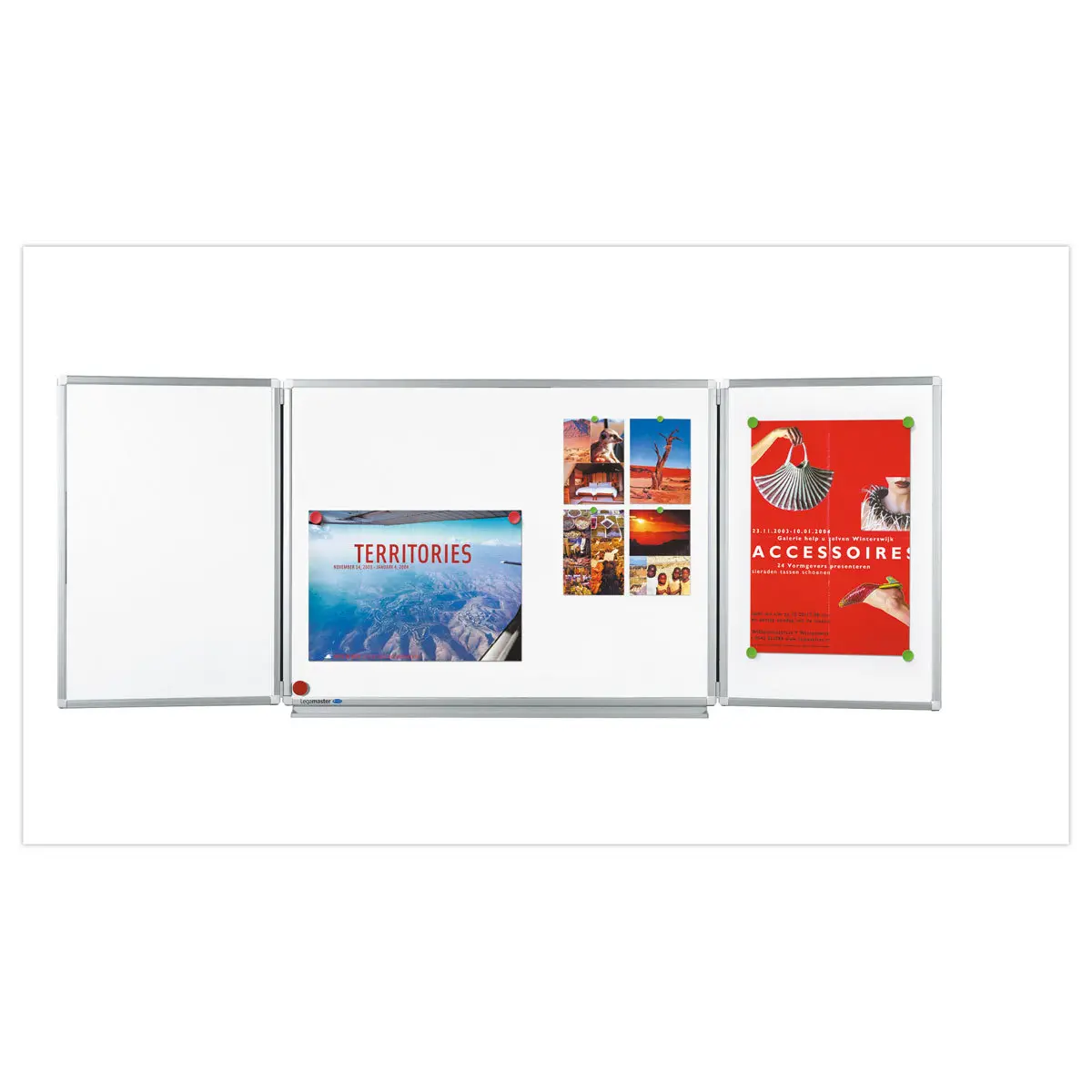 Whiteboard drieluik Unite Pus - Emailoppervlak - 100 x 200 cm - LEGAMASTER