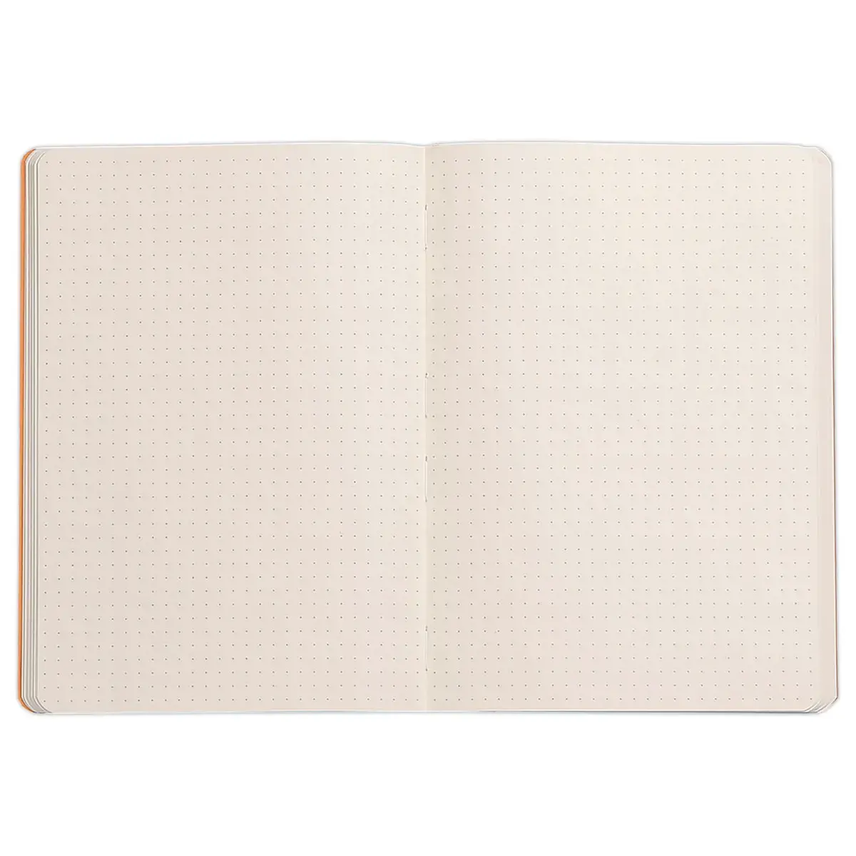 Genaaid schrift Rhodiarama A5 160 pagina's - zachte genaaide kaft - zwart - RHODIA
