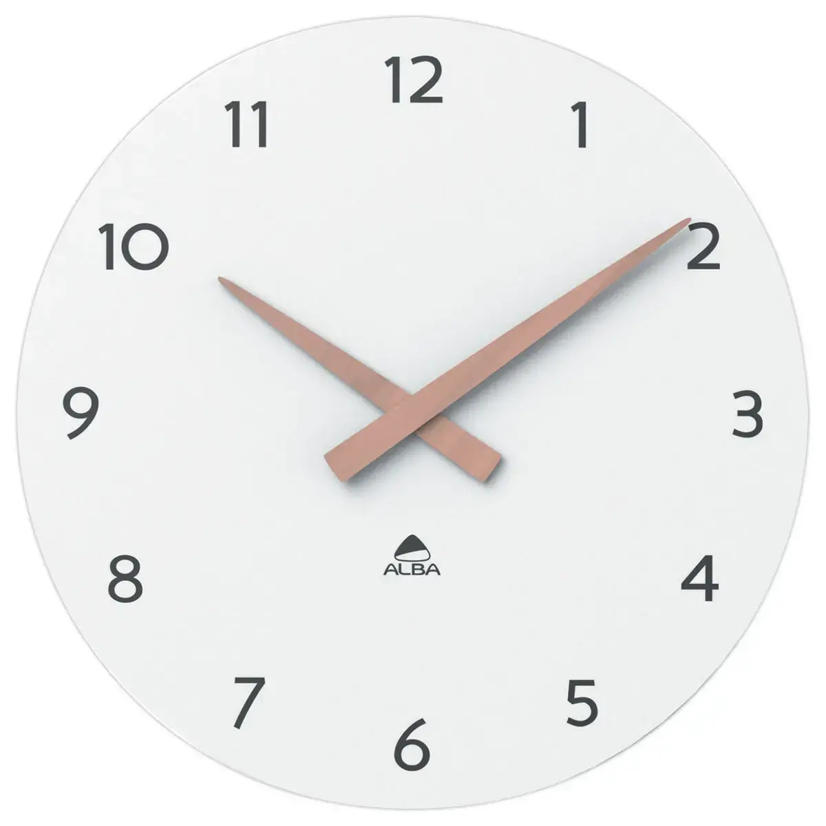 Witte wandklok Milena - hout - Ø 30 cm.