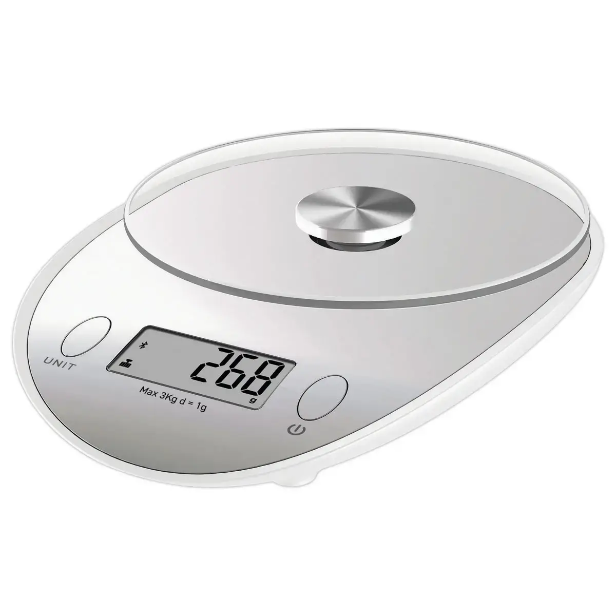 Elektronische weegschaal 0,1g tot 3kg LCD-scherm glazen plateau