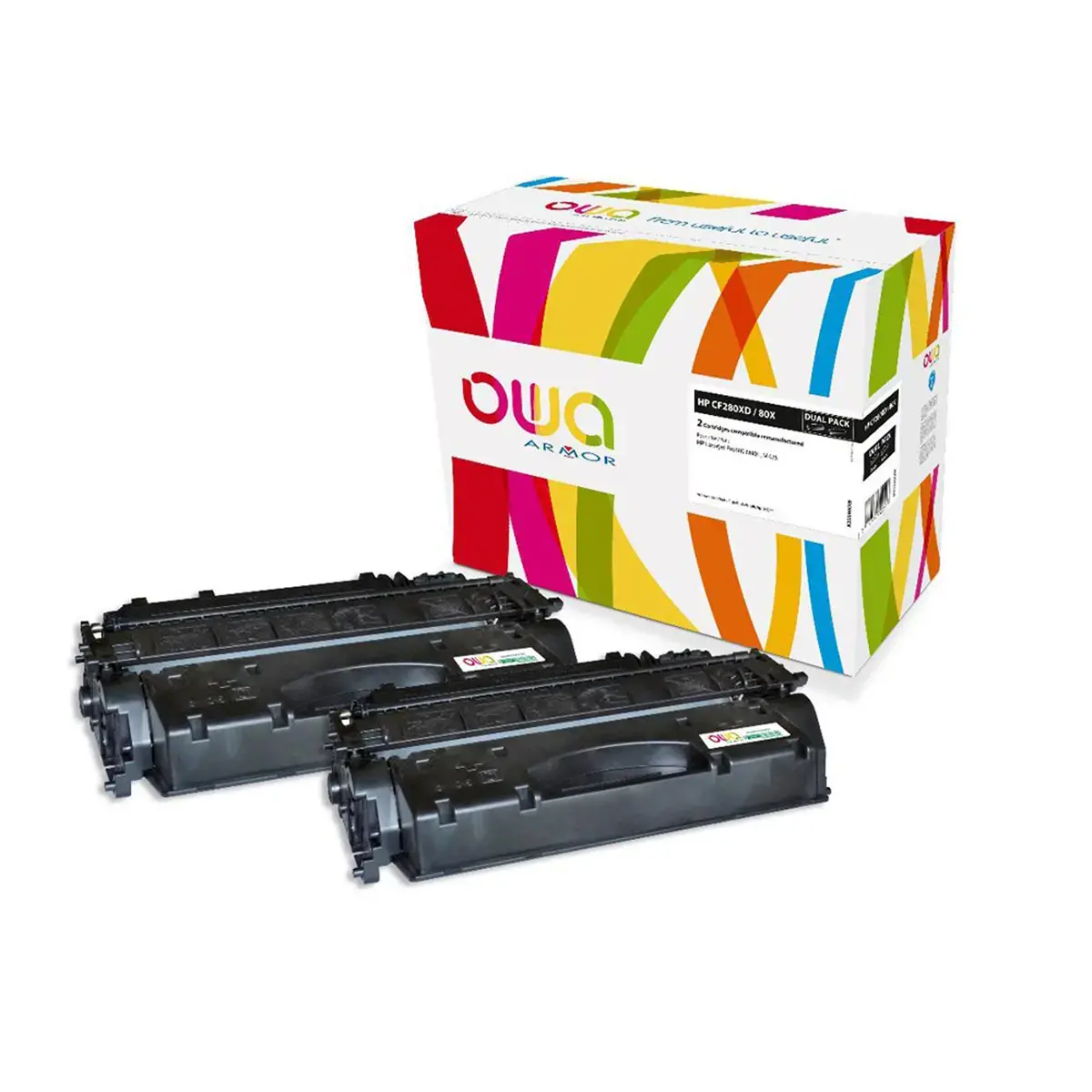 2 Cartridge ARMOR compatibel HP 80X CF280XD Zwart