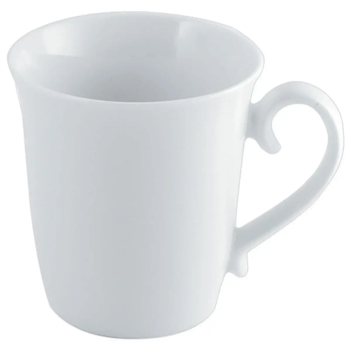 6  Koffiekopjes - 31 cl - Wit porselein 