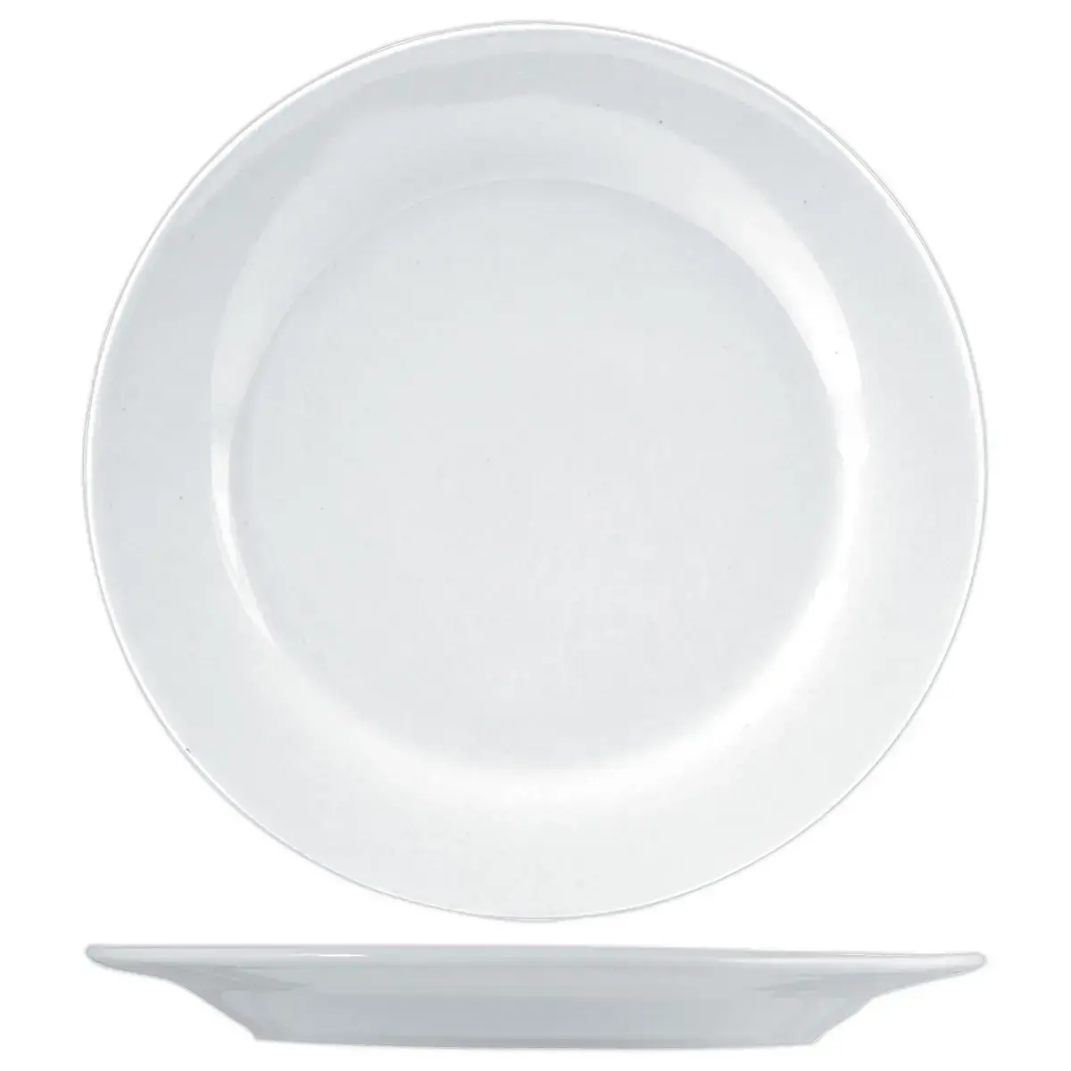 6 Platte porseleinen borden ø 19,5 cm
