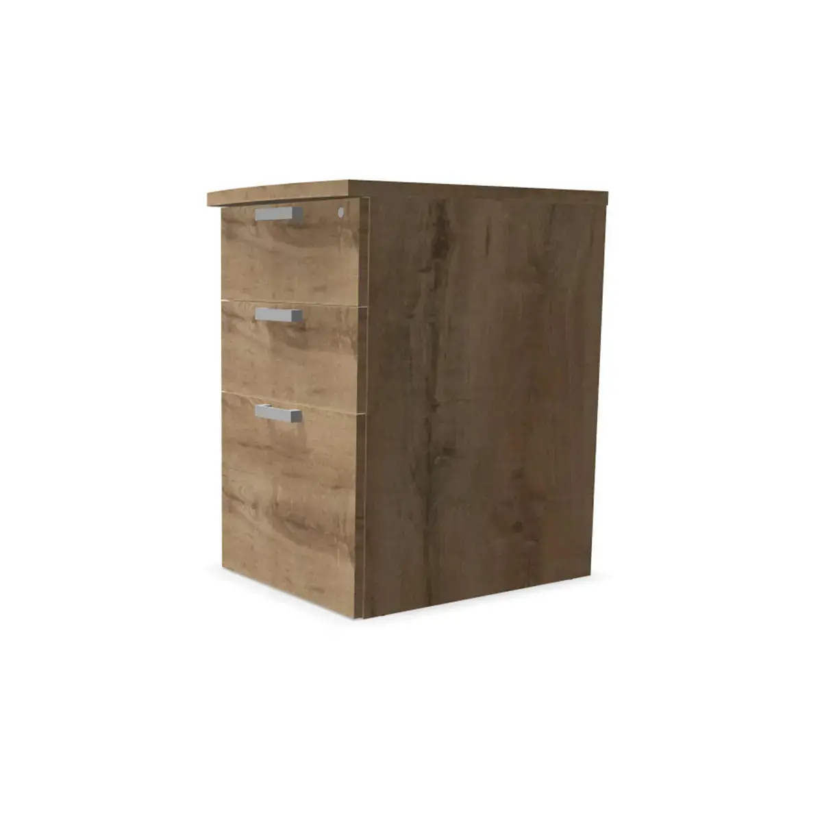 Bureau ladeblok 3 lades - Generfd eik - P 60 cm
