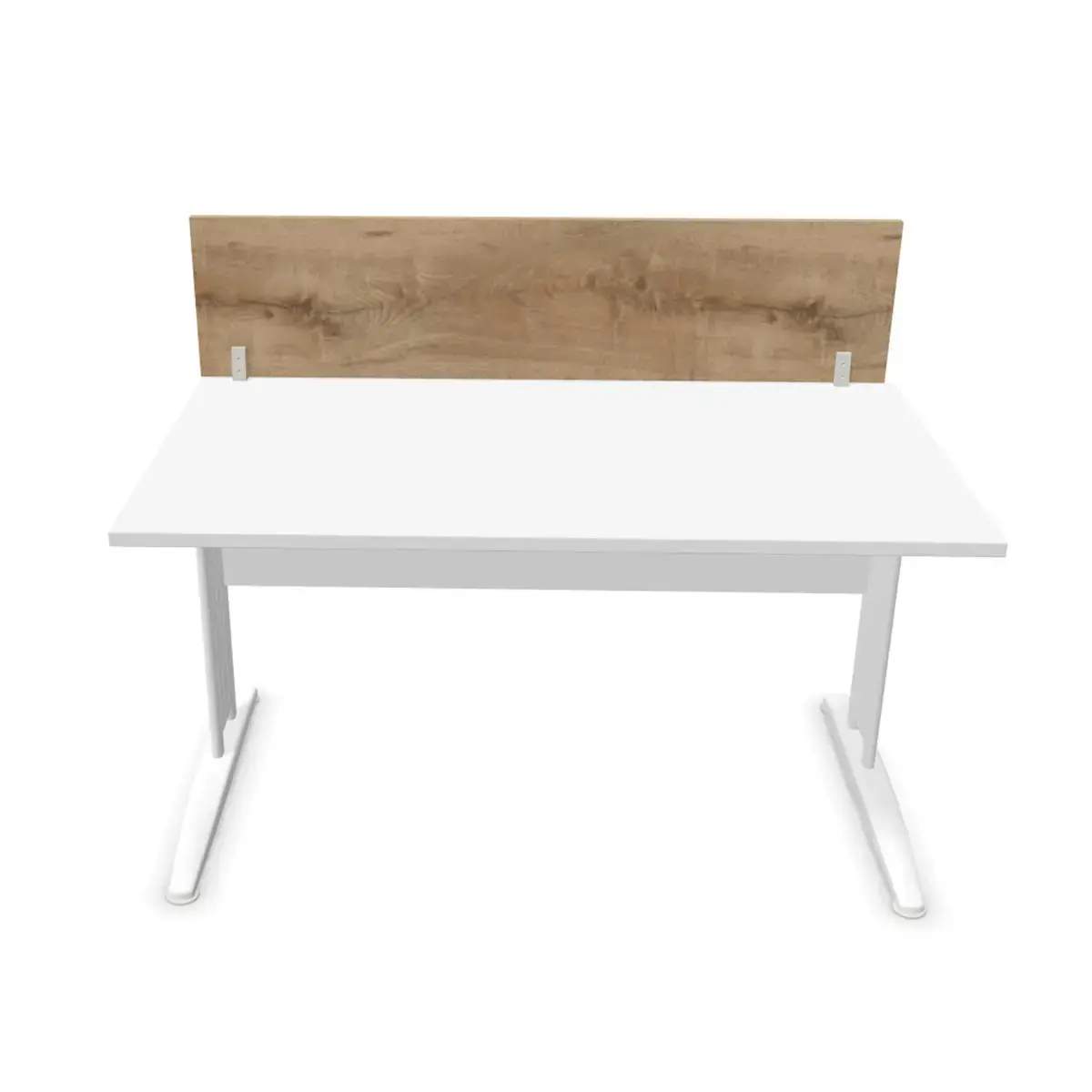 Bureau scheidingswand L. 140 eiken met nerf/alu
