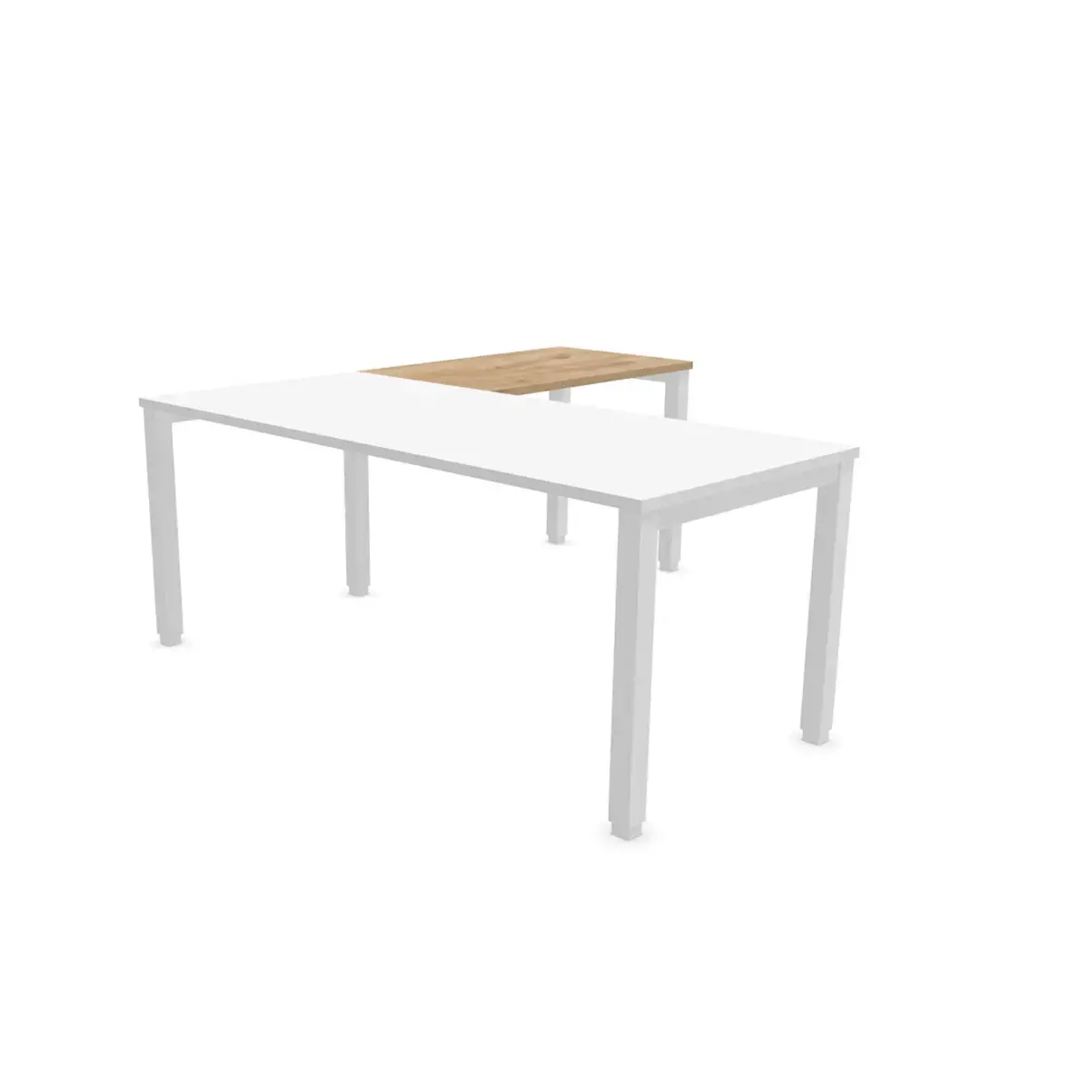 Retour 98 x 60 eiken met nerf - witte poten