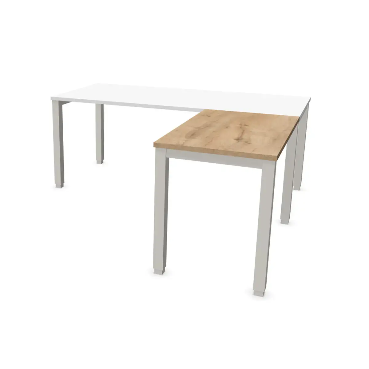 Retour BRUXELLES 98 x 60 plateau eikenfineer - aluminium poten