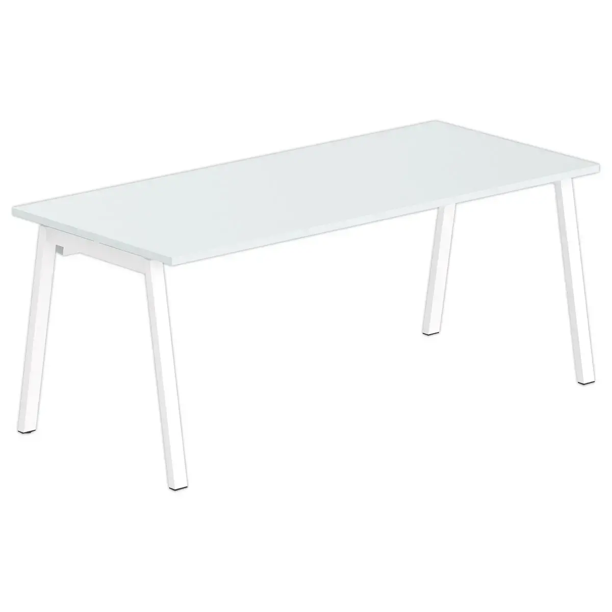 Rechthoekig bureau 180x80 Wit / onderstel Wit BANGKOK 