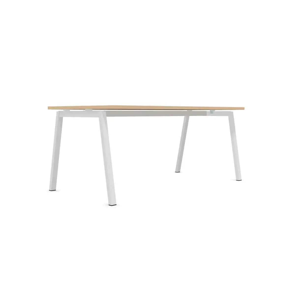Rechthoekig bureau 180x80 Beuken / wit onderstel BANGKOK