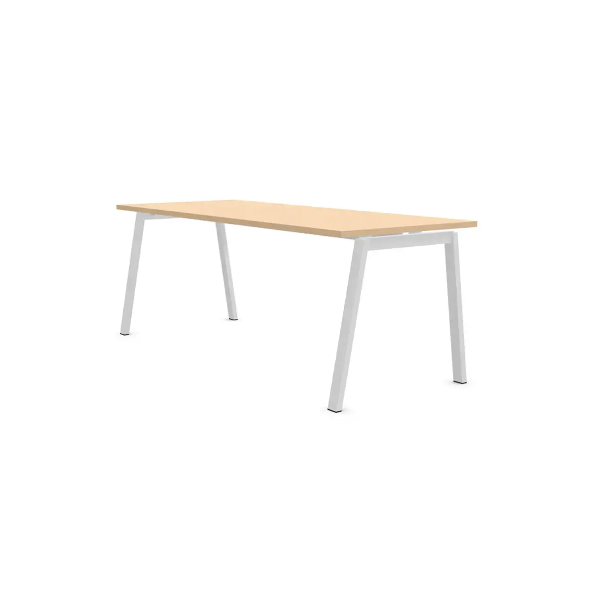 Rechthoekig bureau 180x80 Beuken / wit onderstel BANGKOK