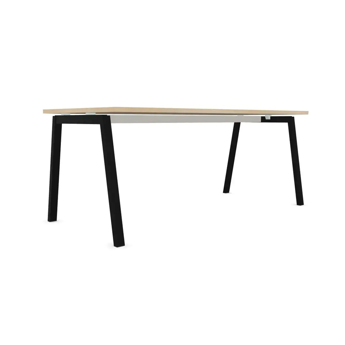 Rechthoekig bureau 180x80 Acacia Licht / onderstel Antraciet BANGKOK