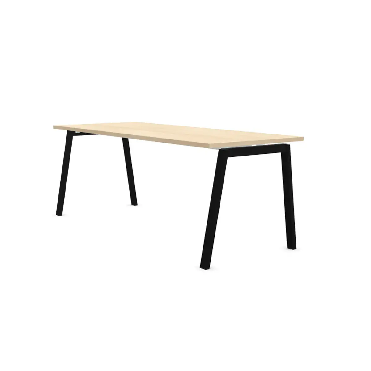 Rechthoekig bureau 180x80 Acacia Licht / onderstel Antraciet BANGKOK