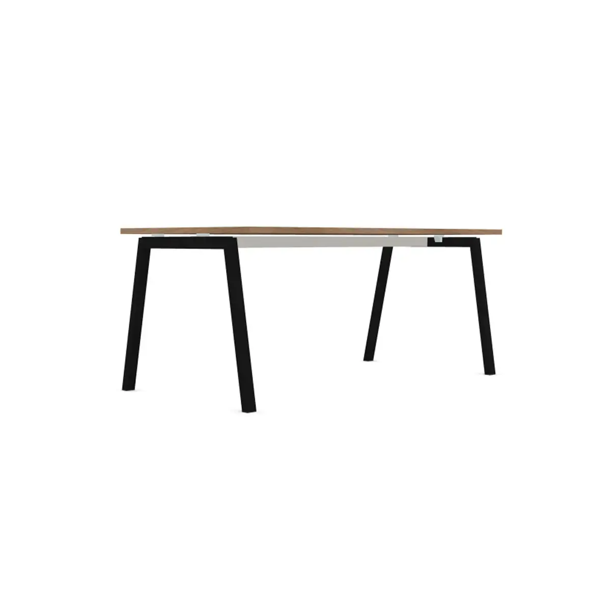 Rechthoekig bureau 180x80 Notenhout / onderstel Antraciet BANGKOK 