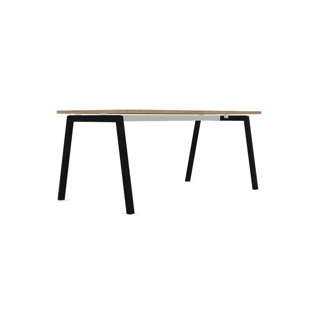 Rechthoekig bureau 180x80 Eiken met nerf / poot. Antraciet BANGKOK 