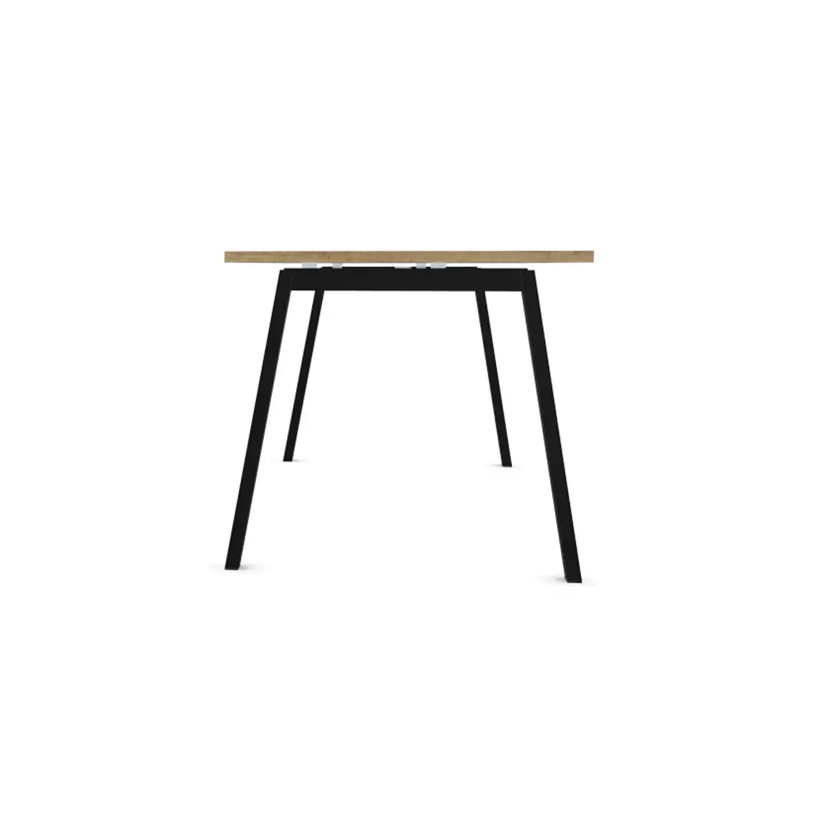 Rechthoekig bureau 180x80 Eiken met nerf / poot. Antraciet BANGKOK 