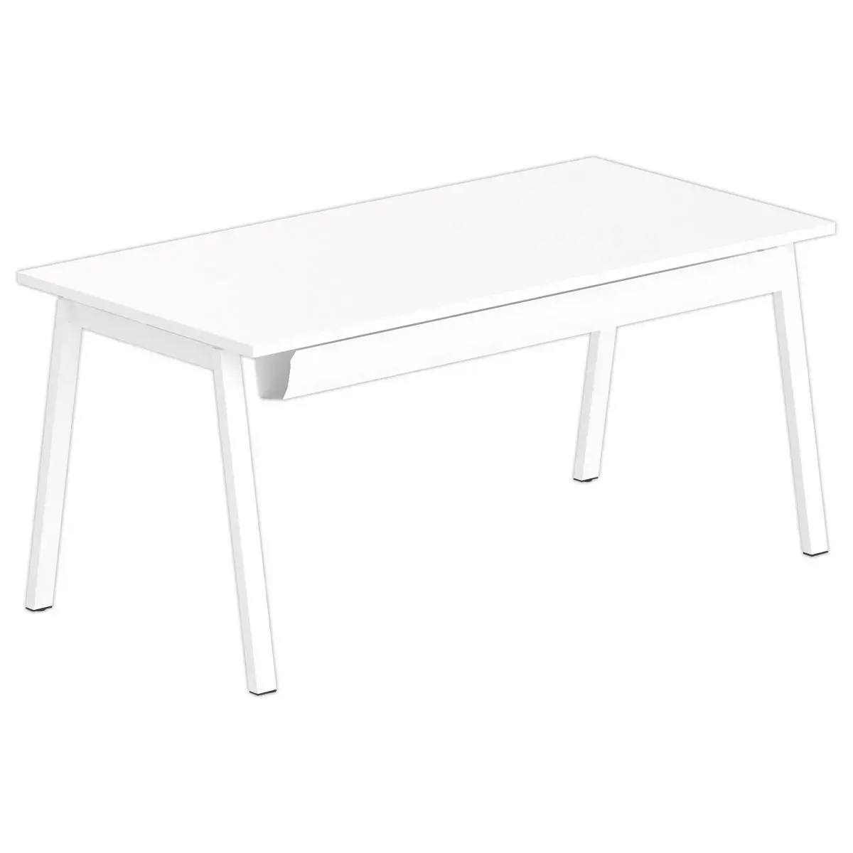 Rechthoekig bureau 160x80 Wit/ poot. Wit BANGKOK 