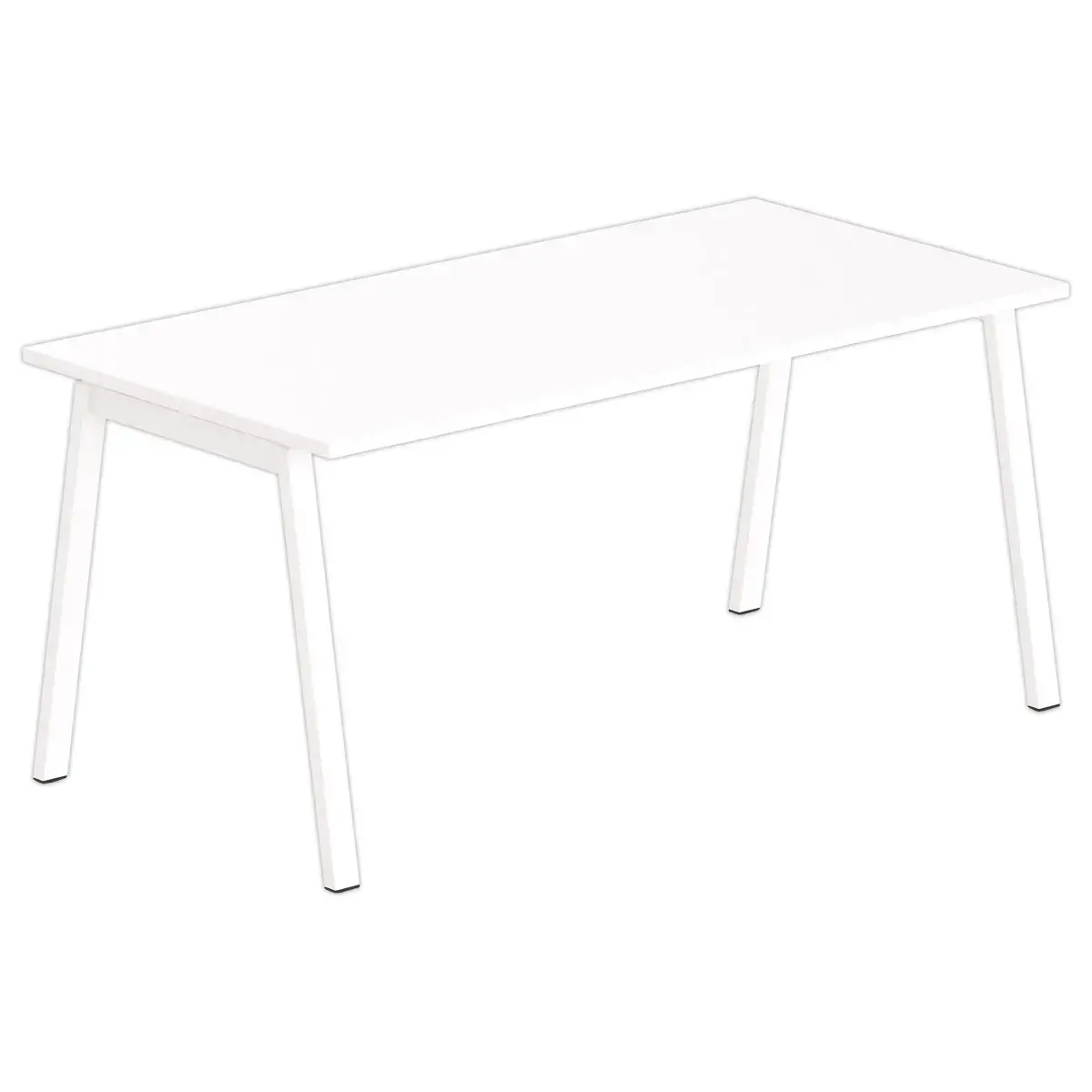 Rechthoekig bureau 160x80 Wit/ poot. Wit BANGKOK 