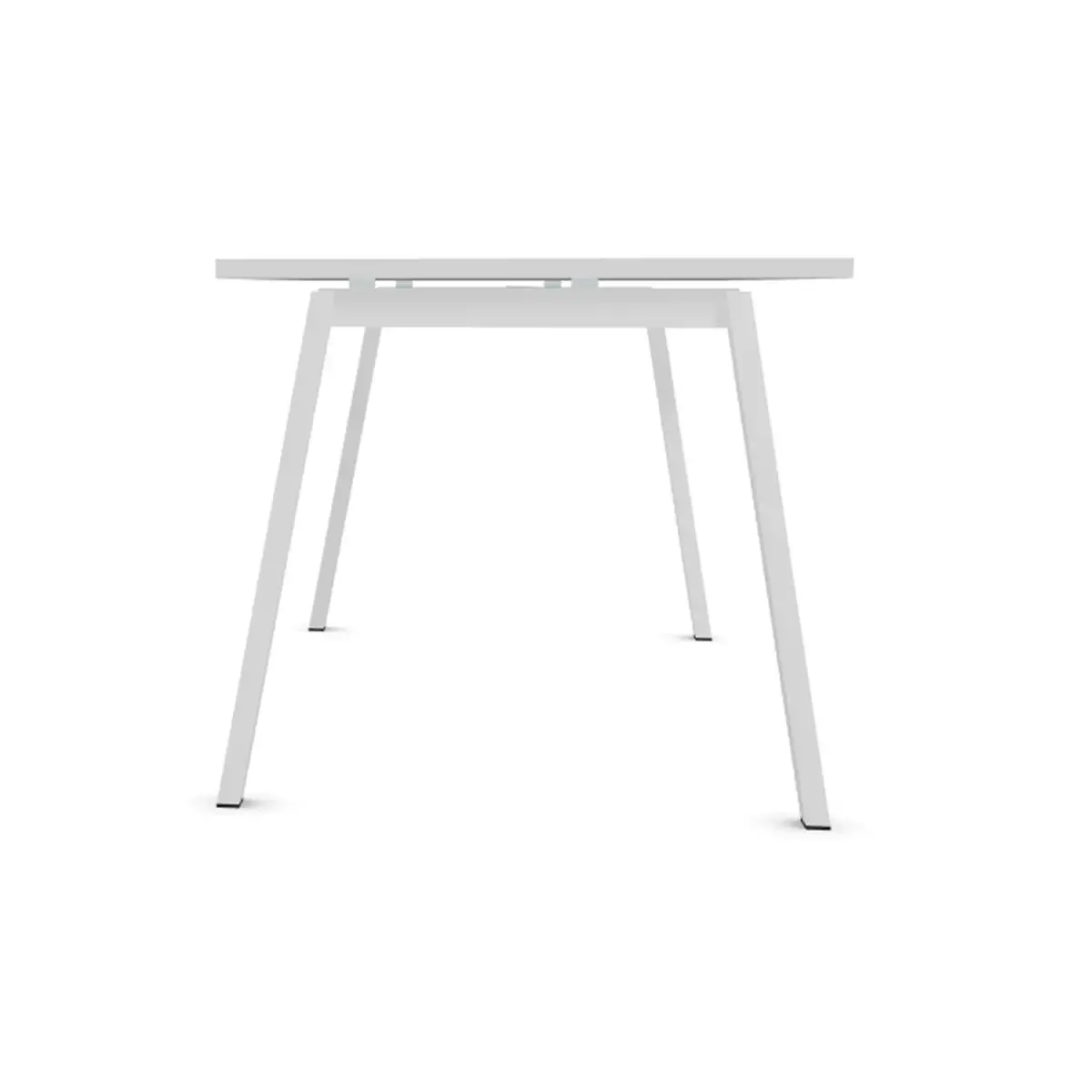 Rechthoekig bureau 160x80 Wit/ poot. Wit BANGKOK 