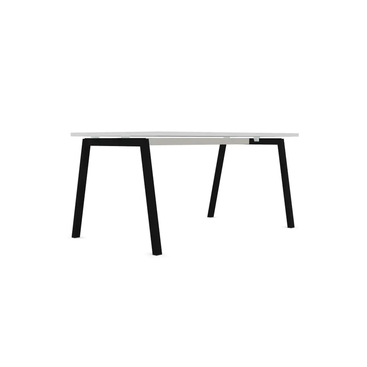 Rechthoekig bureau 160x80 Wit/ poten. Antraciet BANGKOK 