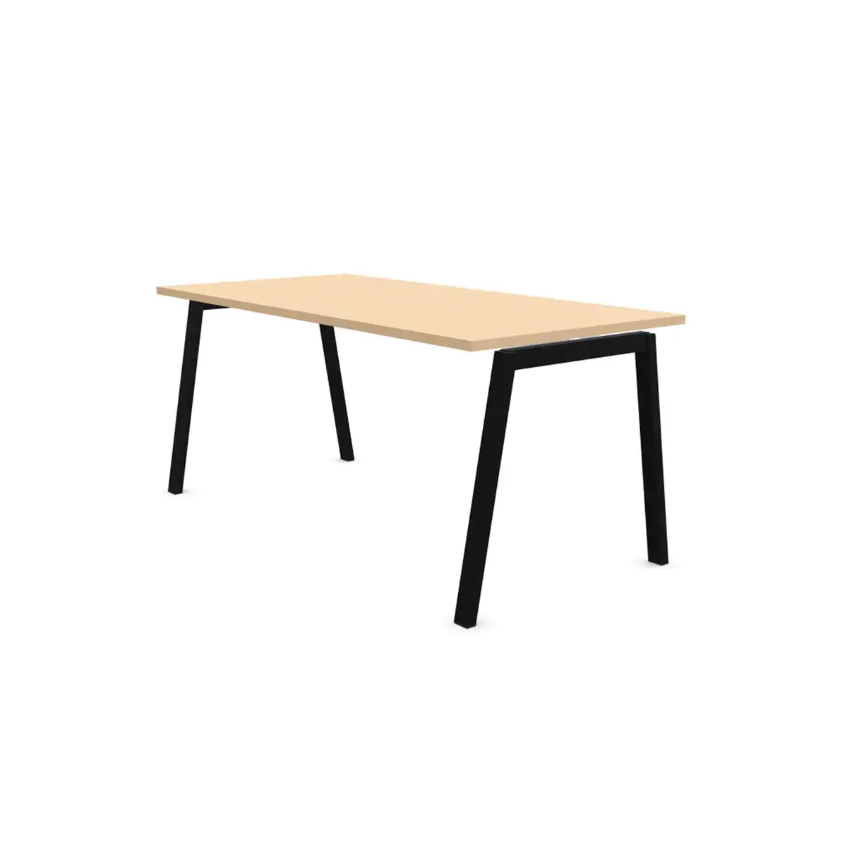 Rechthoekig bureau 160x80 Beuken / onderstel. Antraciet BANGKOK