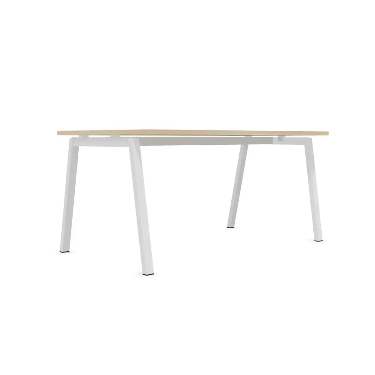 Rechthoekig bureau 160x80 Licht acacia / onderstel. Wit BANGKOK