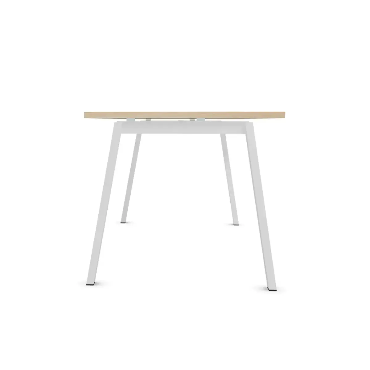 Rechthoekig bureau 160x80 Licht acacia / onderstel. Wit BANGKOK