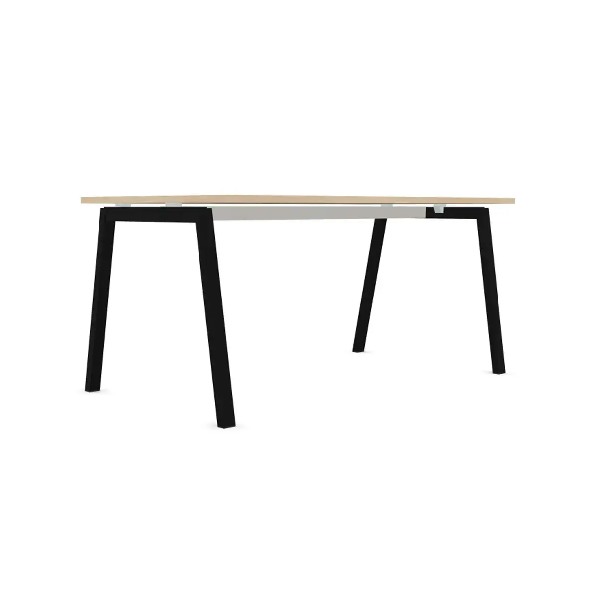 Rechthoekig bureau 160x80 Helder Acacia / onderstel Antraciet BANGKOK