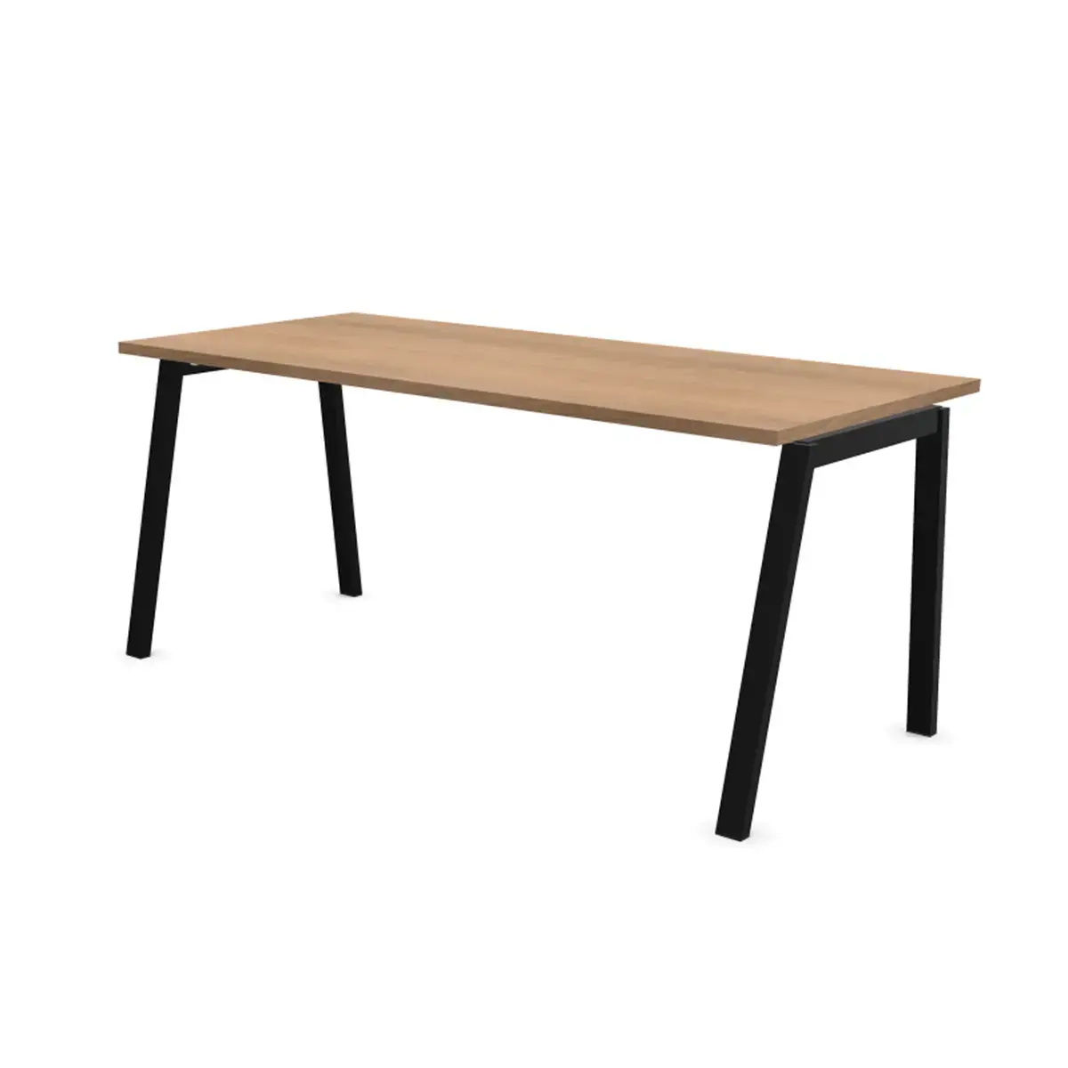 Rechthoekig bureau 160x80 Noten / voet. Antraciet BANGKOK