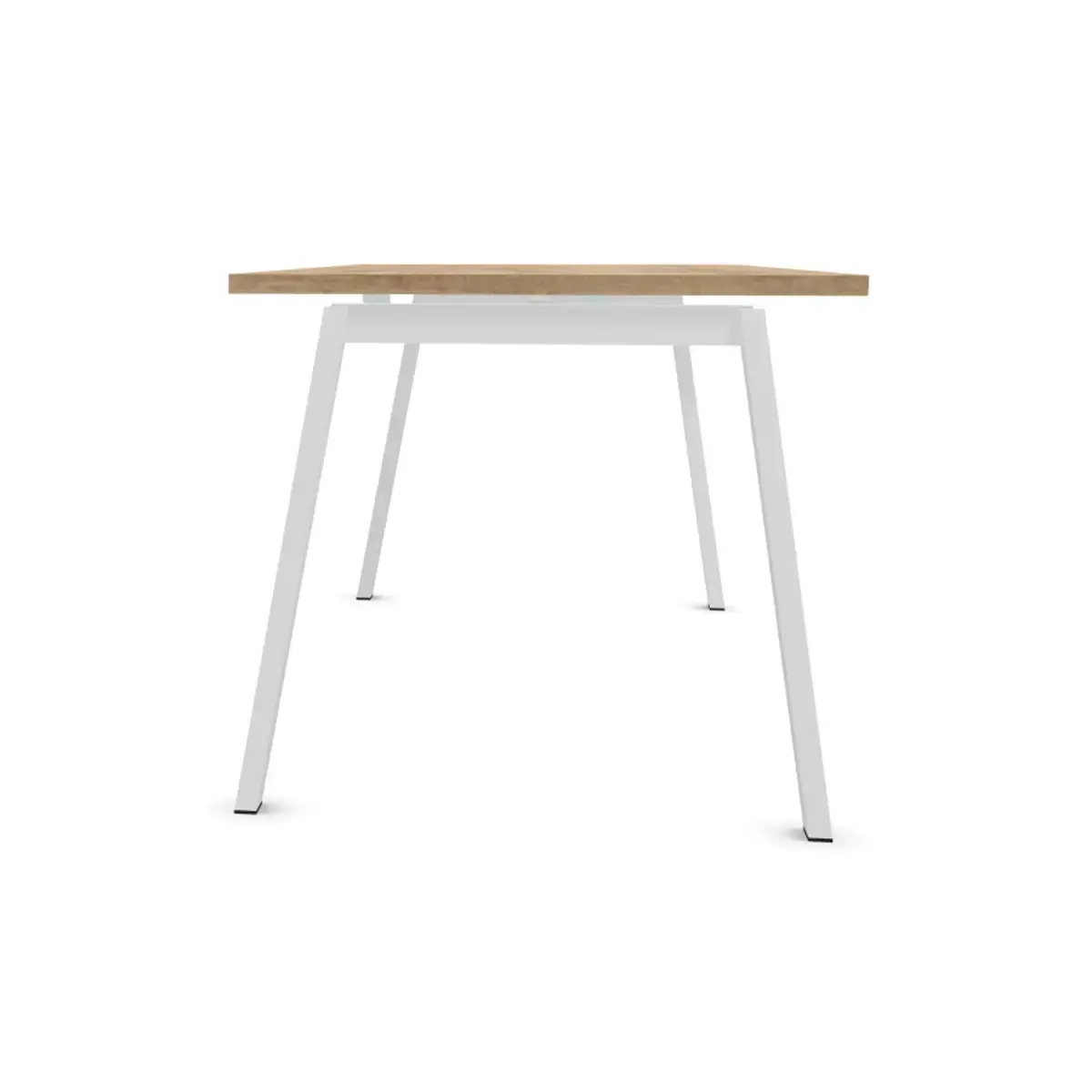 Rechthoekig bureau 160x80 Geaderd eiken / poot. Wit BANGKOK