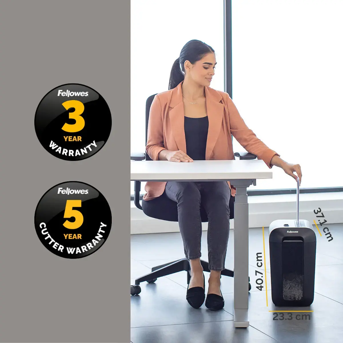 Versnipperaar FELLOWES LX65 22 L crosscut - 10 vellen