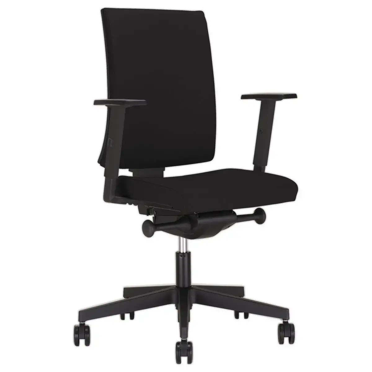Navigo-stoel met stof, synchroonmechanisme - zwarte schaal