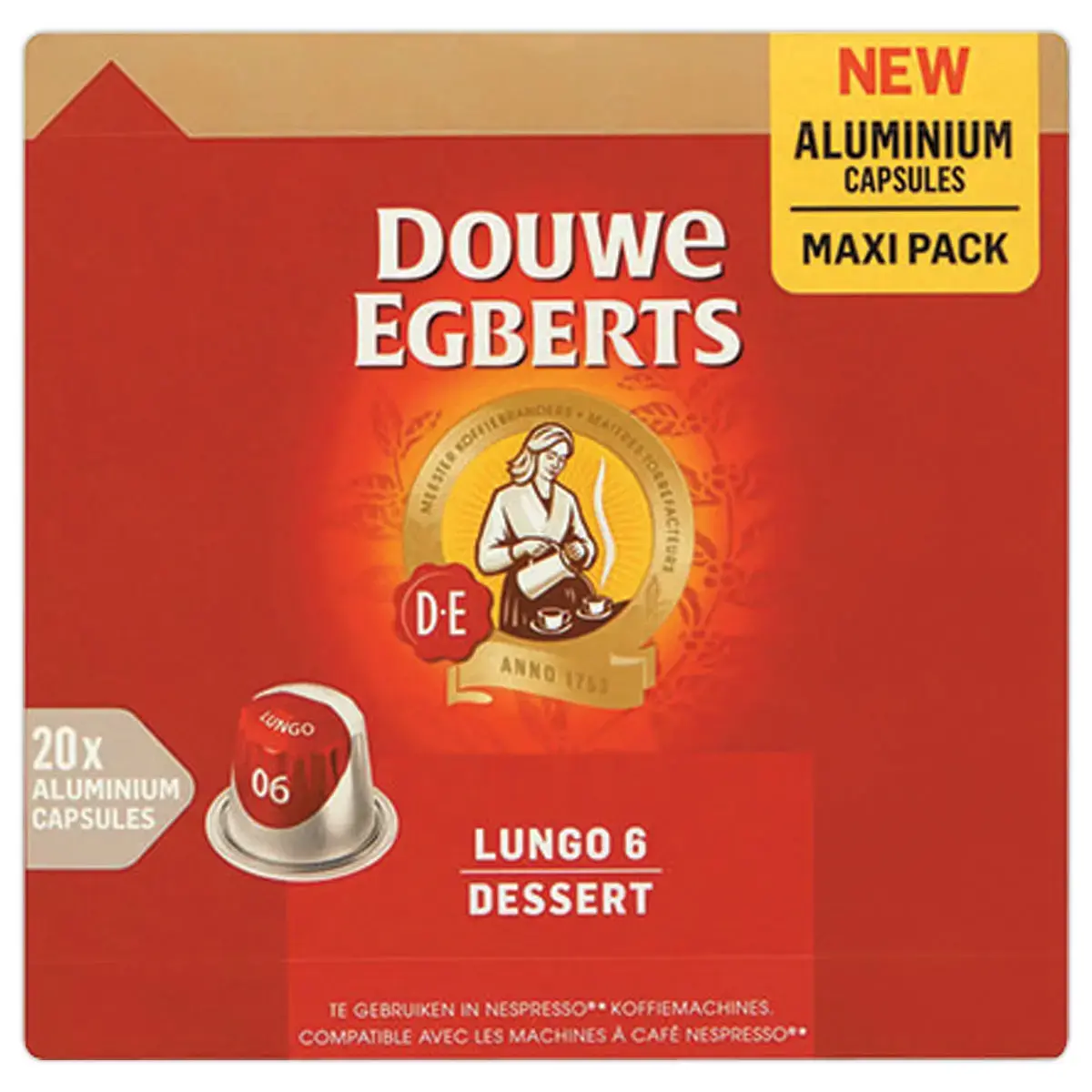 20  CAPSULES DOUWE-EGBERTS LUNGO 