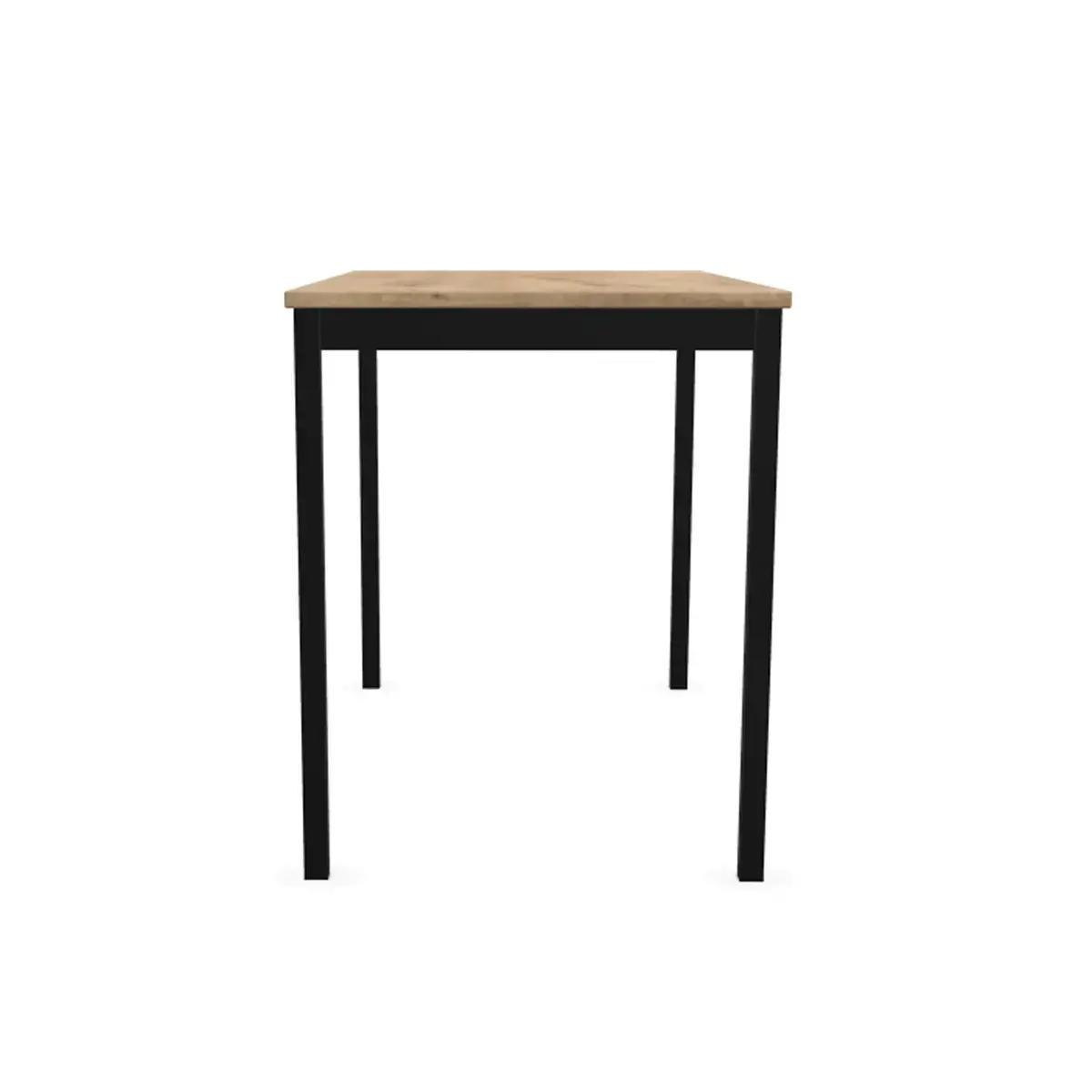 Modulaire rechthoekige tafel 120 x 60 eiken fineer / zwart