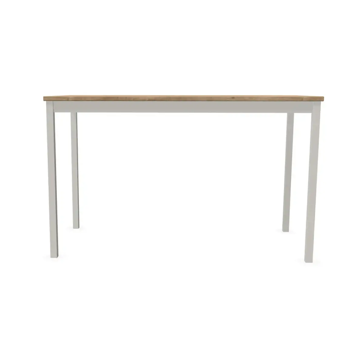 Modulaire rechthoekige tafel 120 x 60 eiken met nerf / alu