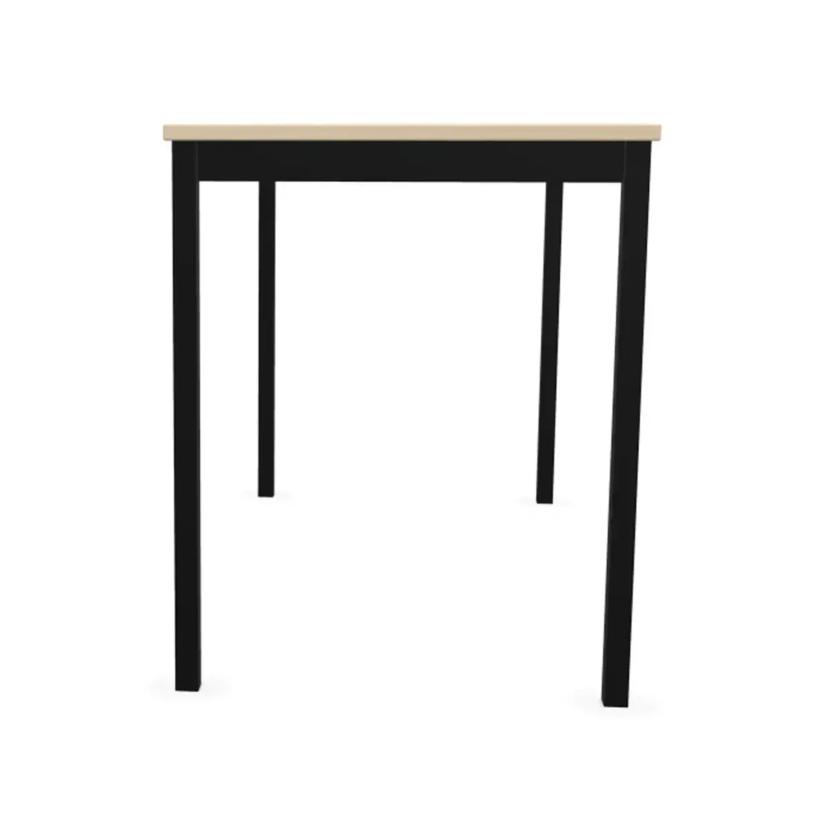 Rechthoekige modulaire tafel 120 x 60 acacia / zwart