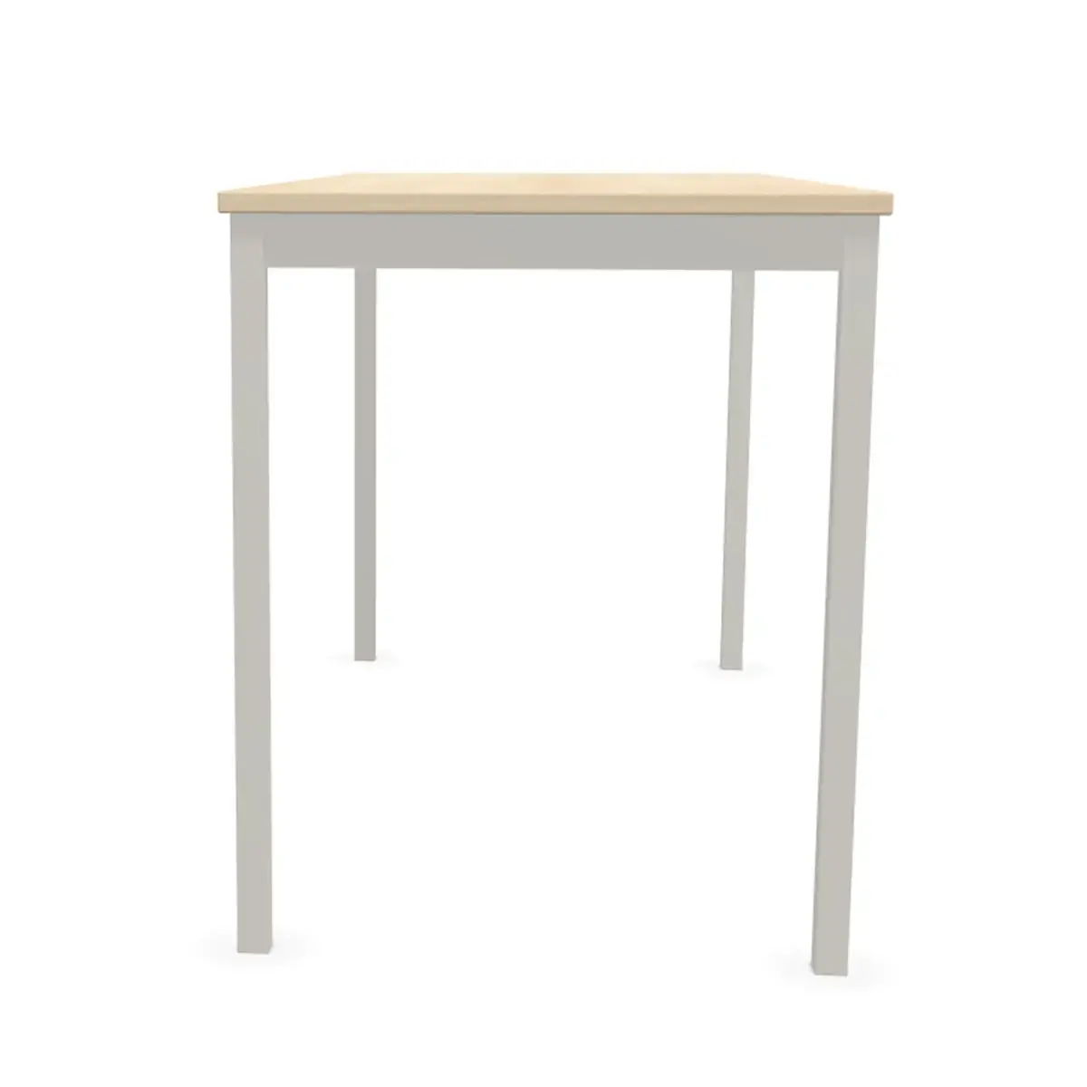 Modulaire rechthoekige tafel 120 x 60 acacia / alu 