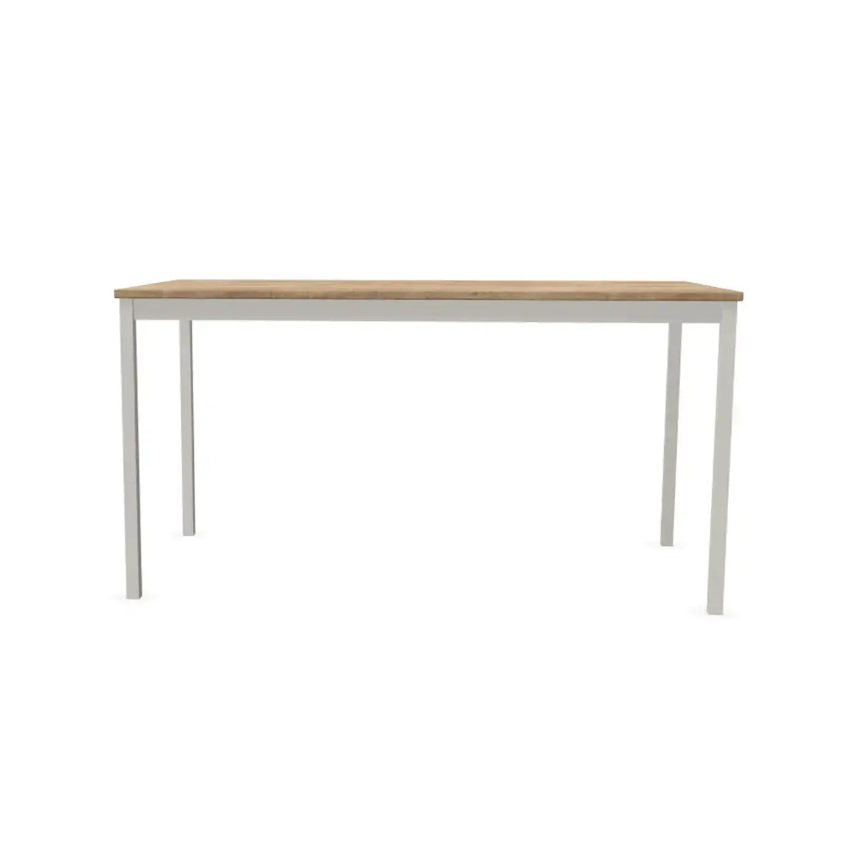 Modulaire rechthoekige tafel 140 x 70 eikenfineer / alu