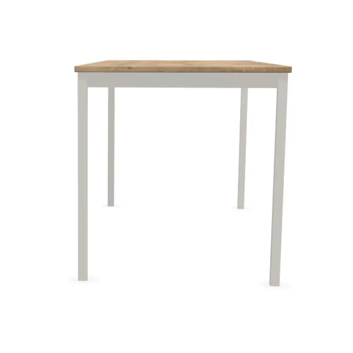 Modulaire rechthoekige tafel 140 x 70 eikenfineer / alu