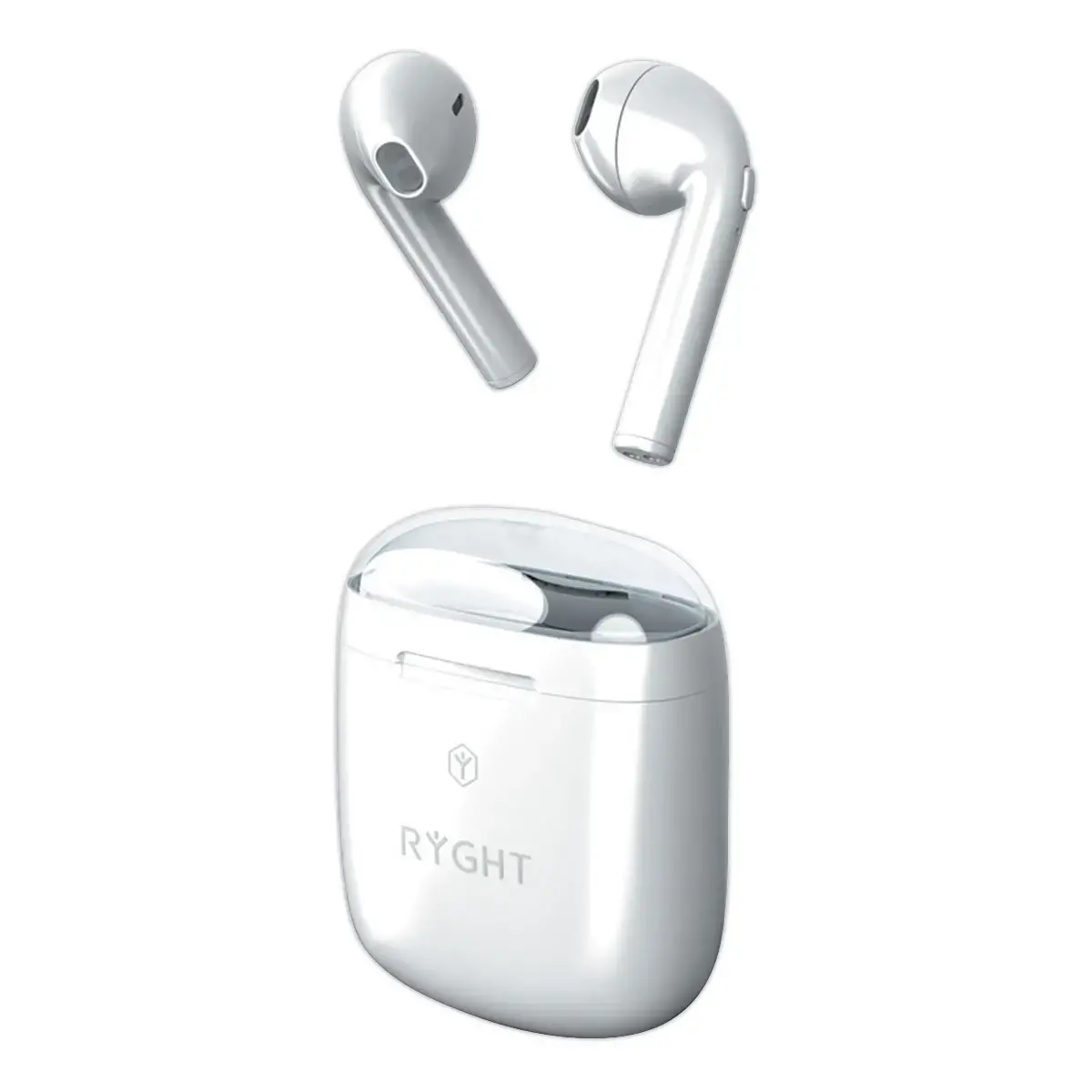 Draadloze Bluetooth-oordopjes Rechts wit