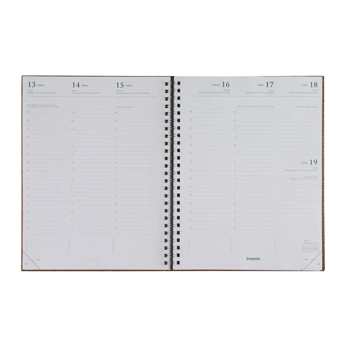 Weekagenda Brepols Kazar 17,1 x 22 cm -  2 kleuren 
