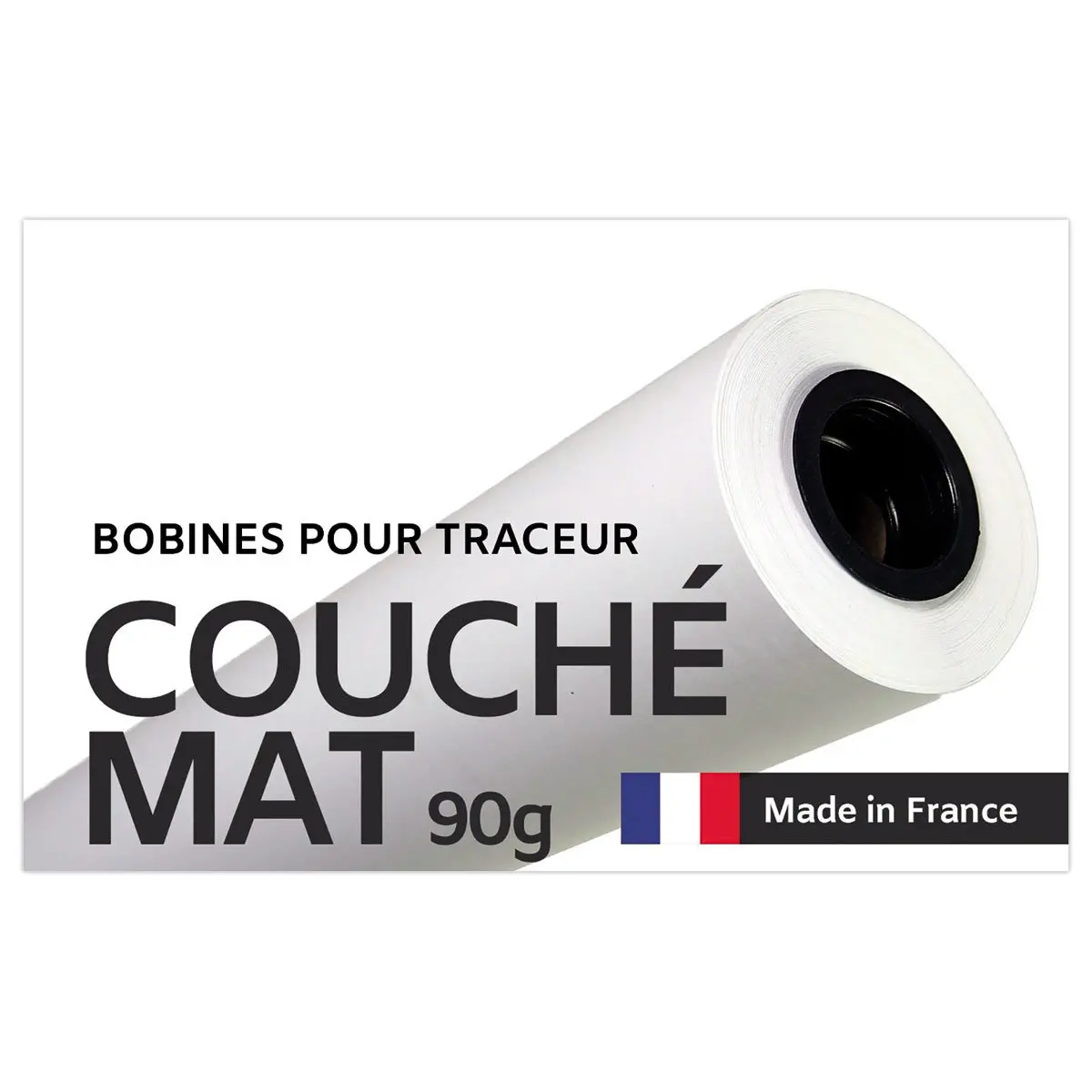 Mat gecoat papier rol 0,914 X 90 m - 90g